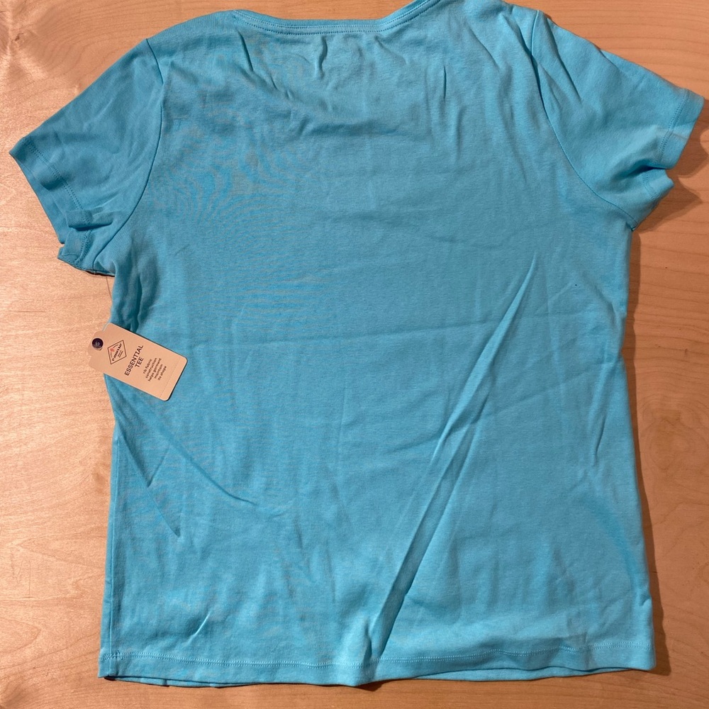 St. John's Bay Aqua Short Sleeve Tee Large (QK) - Picture 6 of 6